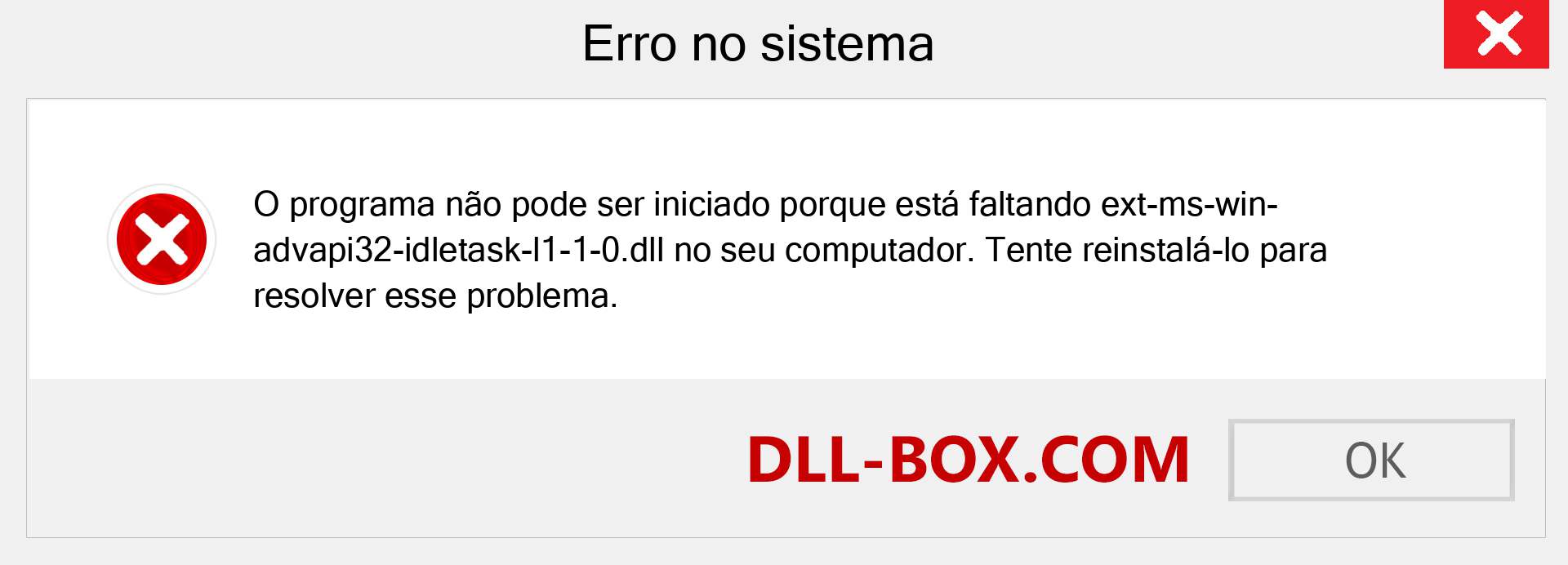 Arquivo ext-ms-win-advapi32-idletask-l1-1-0.dll ausente ?. Download para Windows 7, 8, 10 - Correção de erro ausente ext-ms-win-advapi32-idletask-l1-1-0 dll no Windows, fotos, imagens